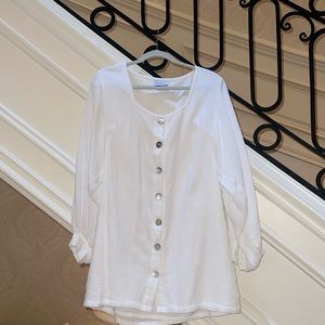 She Made Me White Long Sleeve Mini Dress